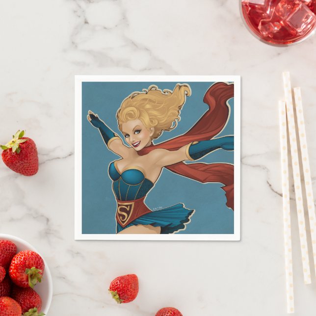 Supergirl Bombshell Serviette (Beispiel)