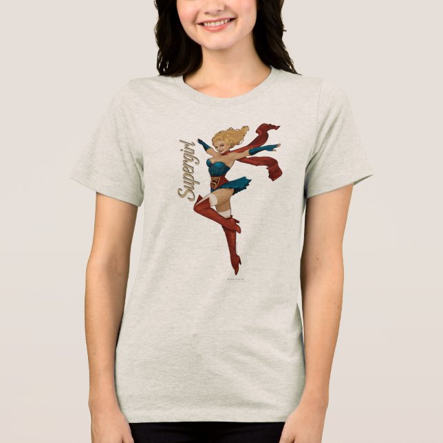 Supergirl Bombshell Tri-Blend Shirt (Vorderseite)