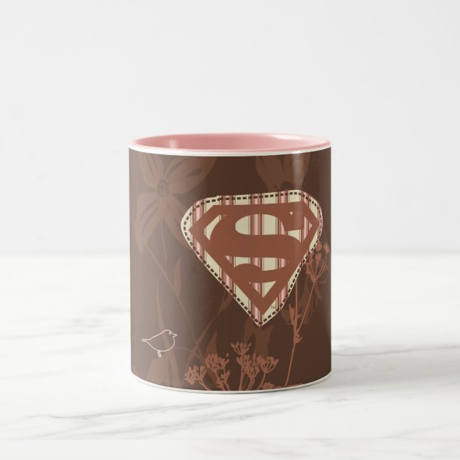 Supergirl Brown Bird Zweifarbige Tasse (Mittel)
