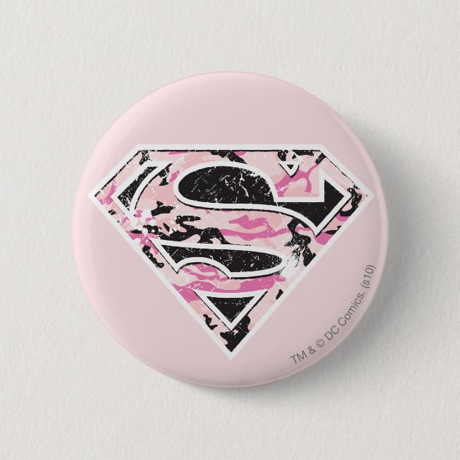 Supergirl Camouflage Logo Button (Vorderseite)
