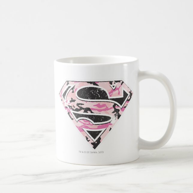 Supergirl Camouflage Logo Kaffeetasse (Rechts)