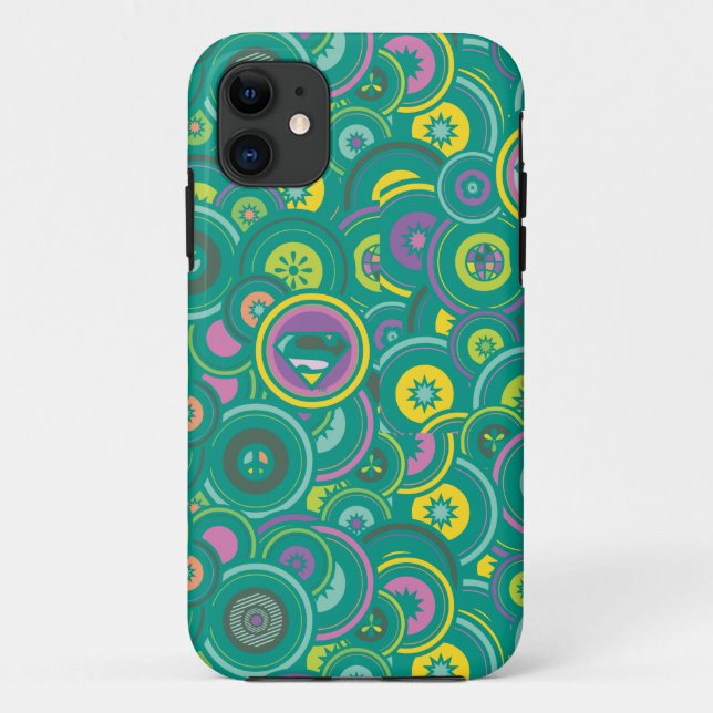 Supergirl Circle Green Muster Case-Mate iPhone Hülle (Rückseite)