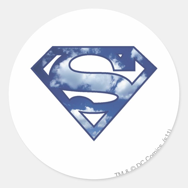 Supergirl Cloud Logo Runder Aufkleber (Vorderseite)
