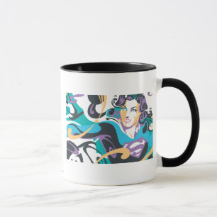 Supergirl Color Splash Swirls 1 Tasse