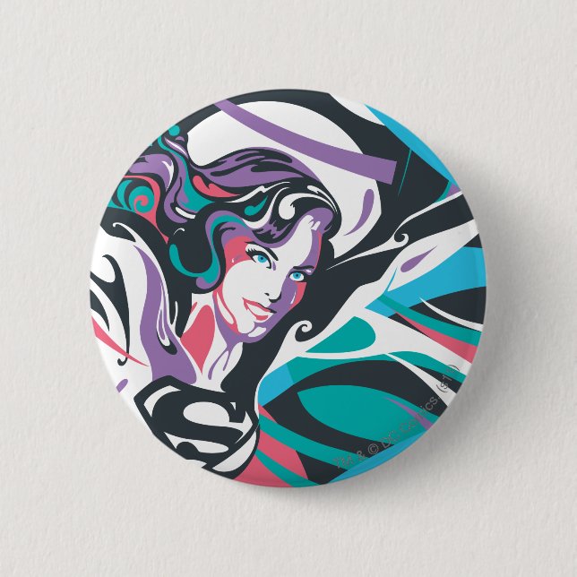 Supergirl Color Splash Wirbel 2 Button (Vorderseite)