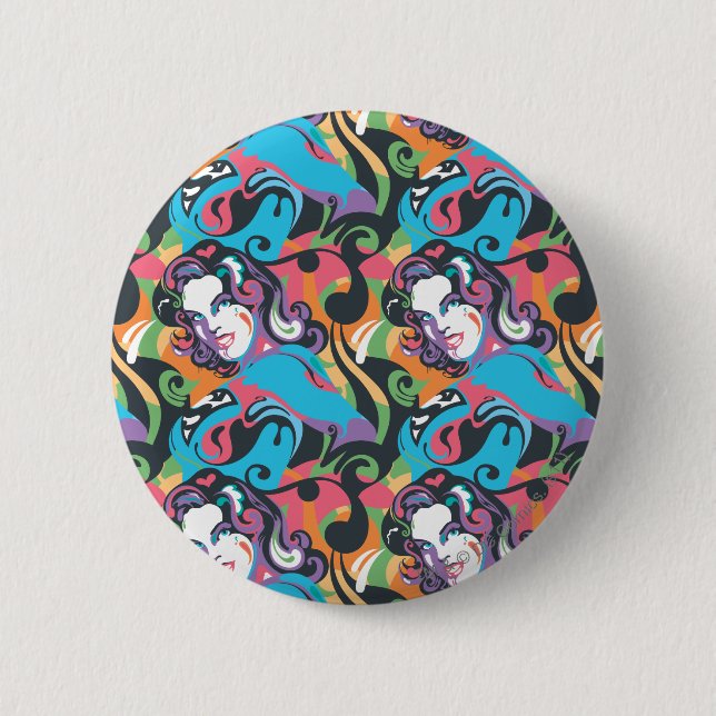Supergirl Color Splash Wirbel Muster 1 Button (Vorderseite)