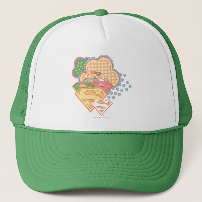 Supergirl Colorful Cloud Logo Truckerkappe (Vorderseite)