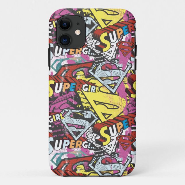 Supergirl Comic Capers Muster 4 Case-Mate iPhone Hülle (Rückseite)
