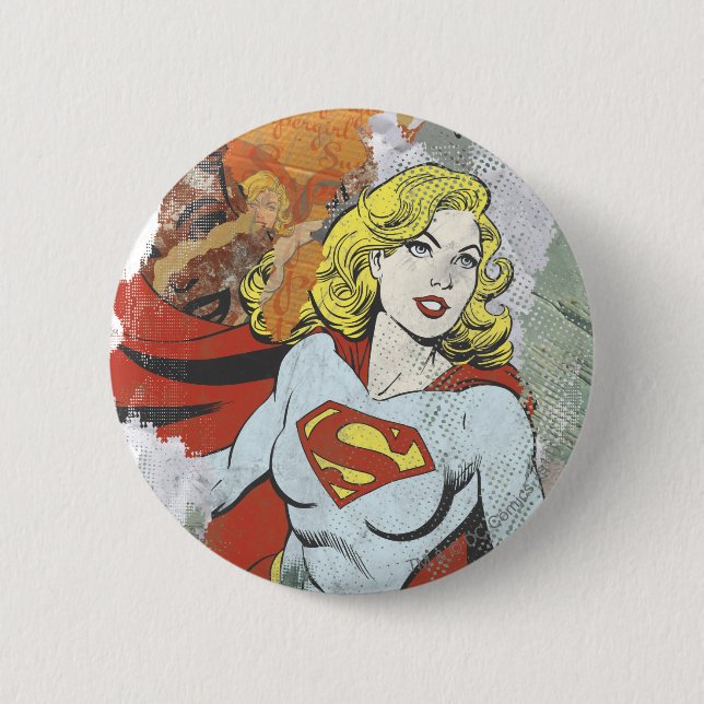 Supergirl Comic Capes 2 Button (Vorderseite)