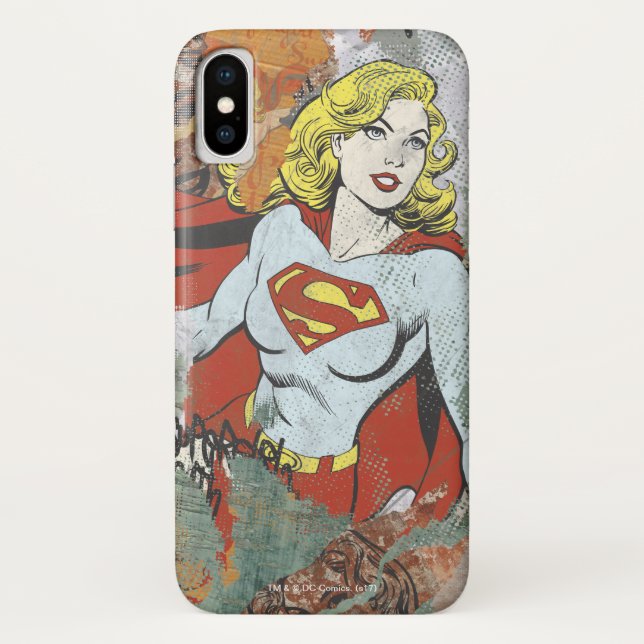 Supergirl Comic Capes 2 Case-Mate iPhone Hülle (Rückseite)