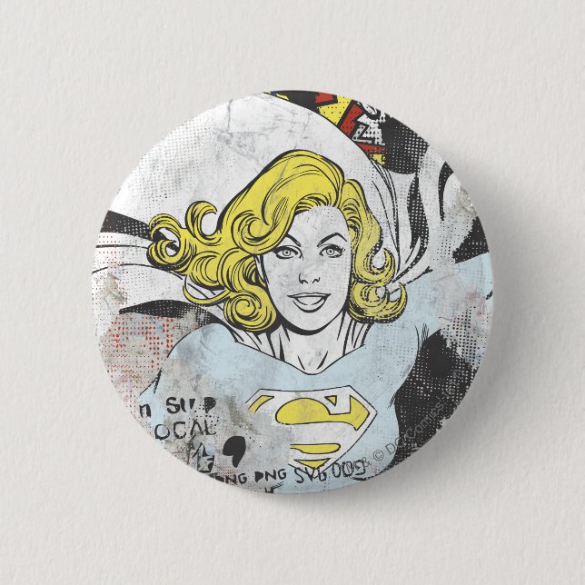 Supergirl Comic Capes 3 Button (Vorderseite)