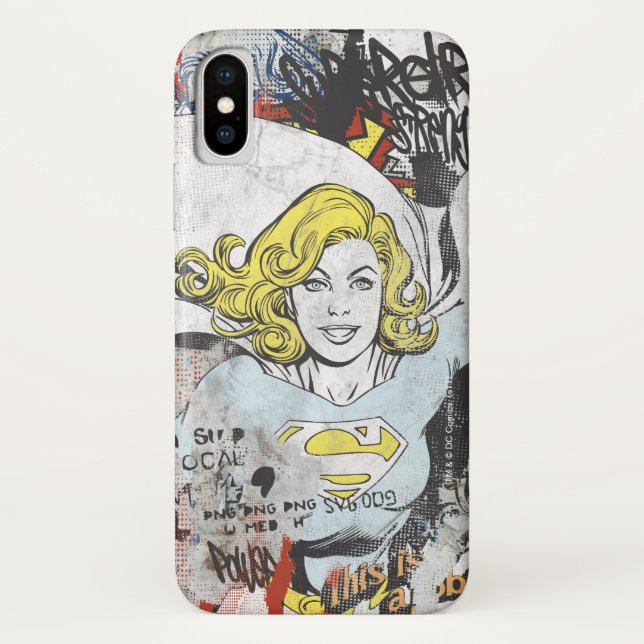Supergirl Comic Capes 3 Case-Mate iPhone Hülle (Rückseite)