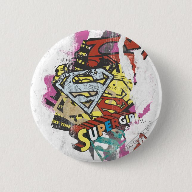 Supergirl Comic Capes 4 Button (Vorderseite)