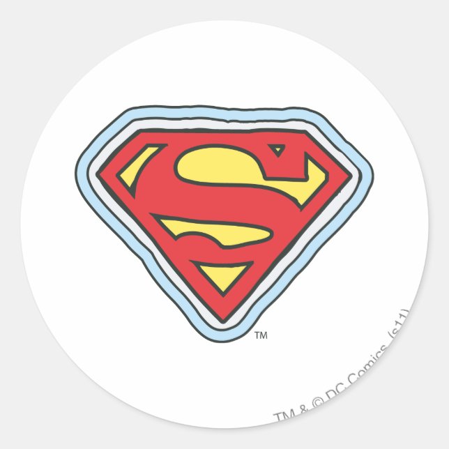 Supergirl Comic Logo Runder Aufkleber (Vorderseite)
