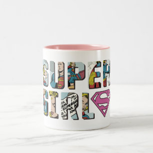 Supergirl-Comic-Logo Zweifarbige Tasse