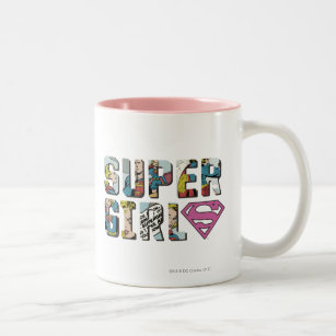 Supergirl-Comic-Logo Zweifarbige Tasse