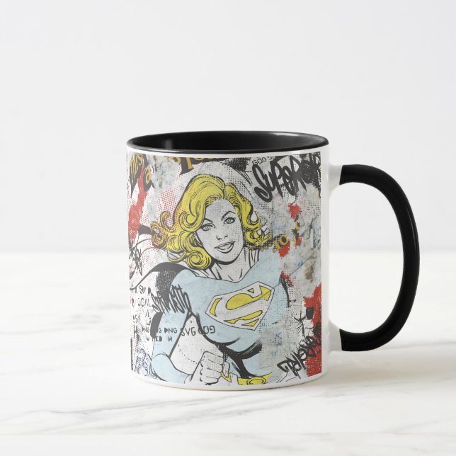 Supergirl-Comic Muster 9 Tasse (Rechts)