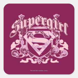 Supergirl Crest Design Quadratischer Aufkleber