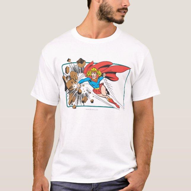 Supergirl Destroys Boulder T-Shirt (Vorderseite)