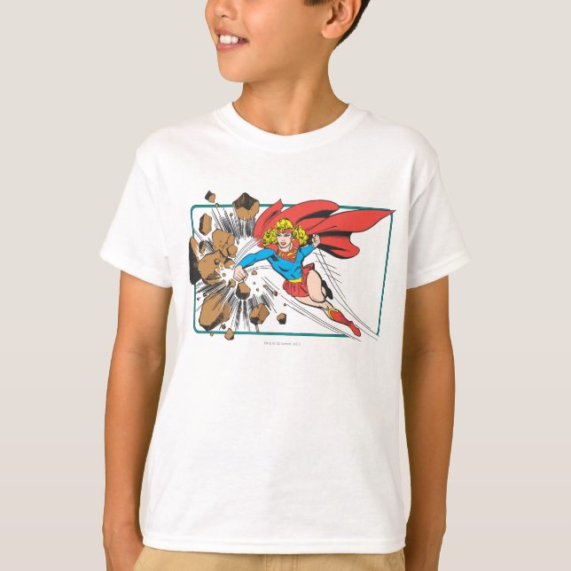 Supergirl Destroys Boulder T-Shirt (Vorderseite)
