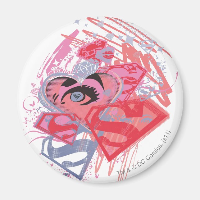 Supergirl Diamonds and Lips Magnet (Vorne)