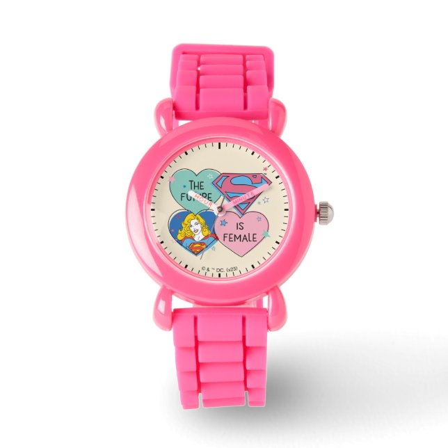 Supergirl "Die Zukunft ist weiblich" Armbanduhr (Vorderseite)