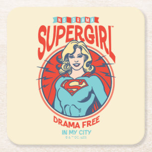 Supergirl Drama frei in meiner Stadt Rechteckiger Pappuntersetzer