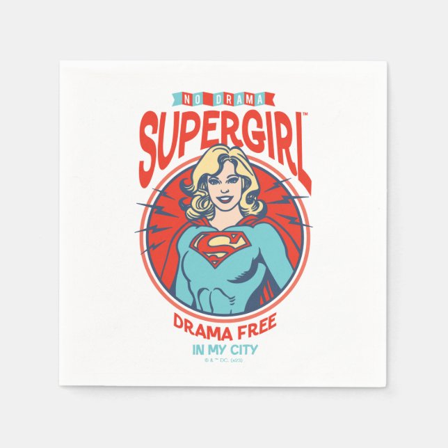 Supergirl Drama frei in meiner Stadt Serviette (Vorderseite)