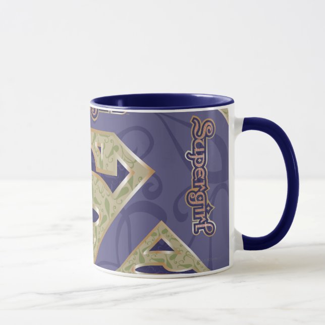 Supergirl-Extravagant-Logo-Collage Tasse (Rechts)
