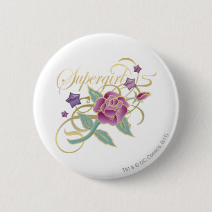 Supergirl Extravagante Rose Button