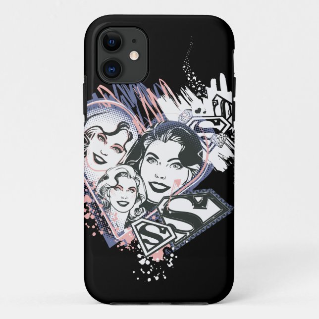 Supergirl Face Collage Case-Mate iPhone Hülle (Rückseite)