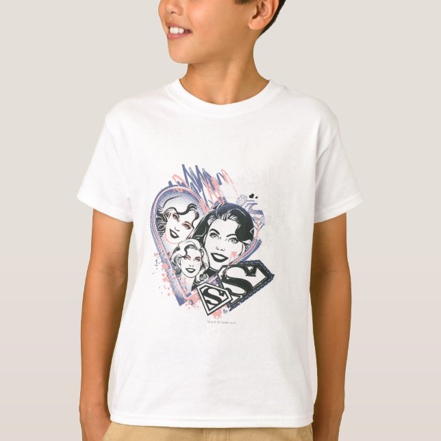 Supergirl Face Collage T-Shirt (Vorderseite)