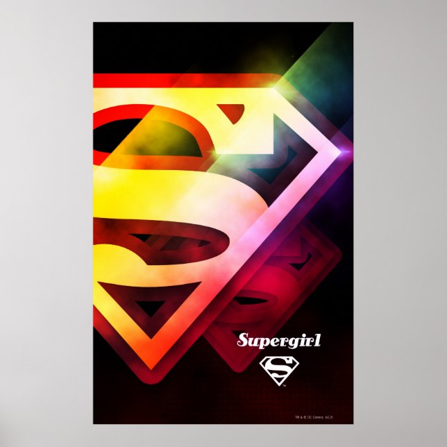 Supergirl-farbiges Logo Poster (Vorne)