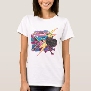Supergirl Flagge und gekreuzte Knochen T-Shirt