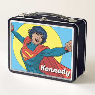 Supergirl Fliegen in Blue Anzug Metall Brotdose