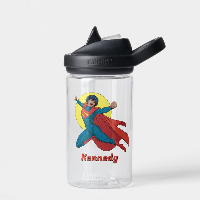 Supergirl Fliegen in Blue Anzug Trinkflasche (Links)