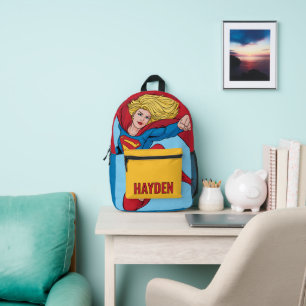 Supergirl fliegt nach oben Illustration Bedruckter Rucksack