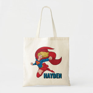 Supergirl fliegt nach oben Illustration Tragetasche