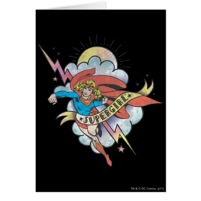 Supergirl Flying Lightning Tattoo (Vorne)