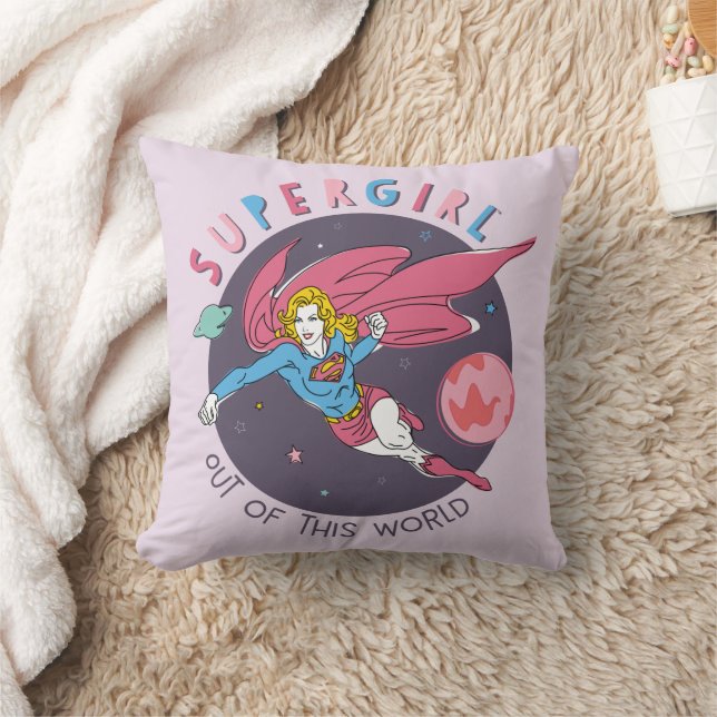 Supergirl Flying Up Illustration Kissen (Decke)