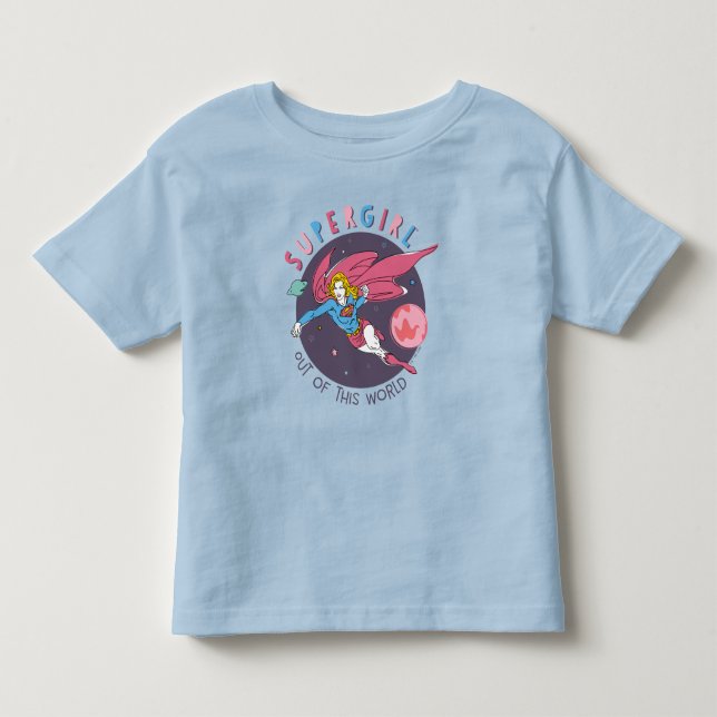 Supergirl Flying Up Illustration Kleinkind T-shirt (Vorderseite)