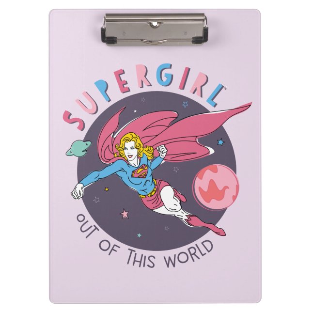 Supergirl Flying Up Illustration Klemmbrett (Vorderseite)