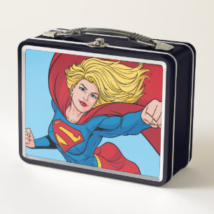 Supergirl Flying Up Illustration Metall Brotdose