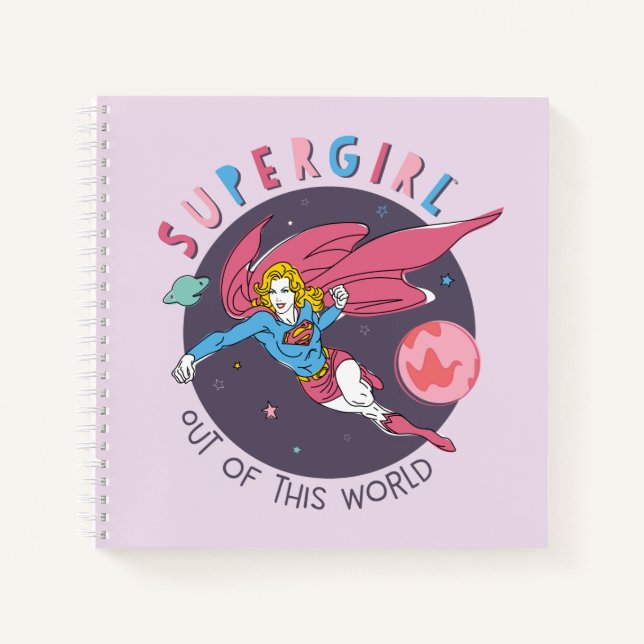 Supergirl Flying Up Illustration Notizbuch (Vorderseite)