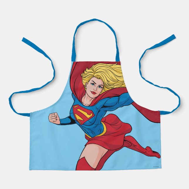 Supergirl Flying Up Illustration Schürze (Vorderseite)