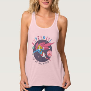 Supergirl Flying Up Illustration Tank Top