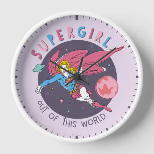 Supergirl Flying Up Illustration Uhr