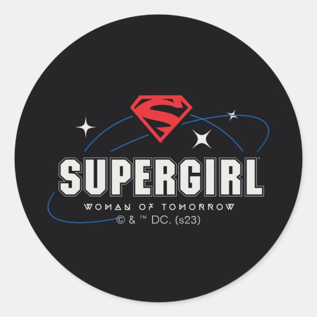Supergirl Frau von morgen Runder Aufkleber (Vorderseite)