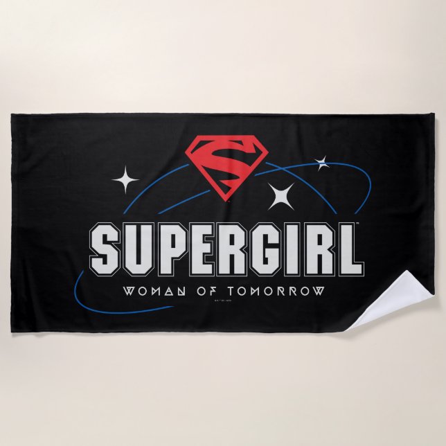 Supergirl Frau von morgen Strandtuch (Vorderseite)
