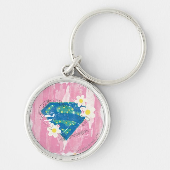 Supergirl für Peace Pink Schlüsselanhänger (Vorne)